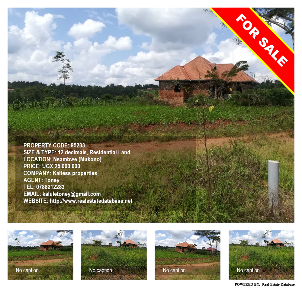 Residential Land  for sale in Nsambwe Mukono Uganda, code: 95233