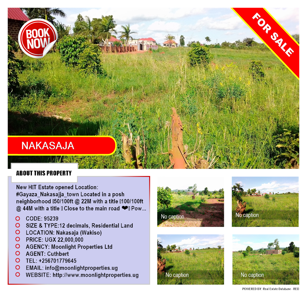 Residential Land  for sale in Nakasajja Wakiso Uganda, code: 95239