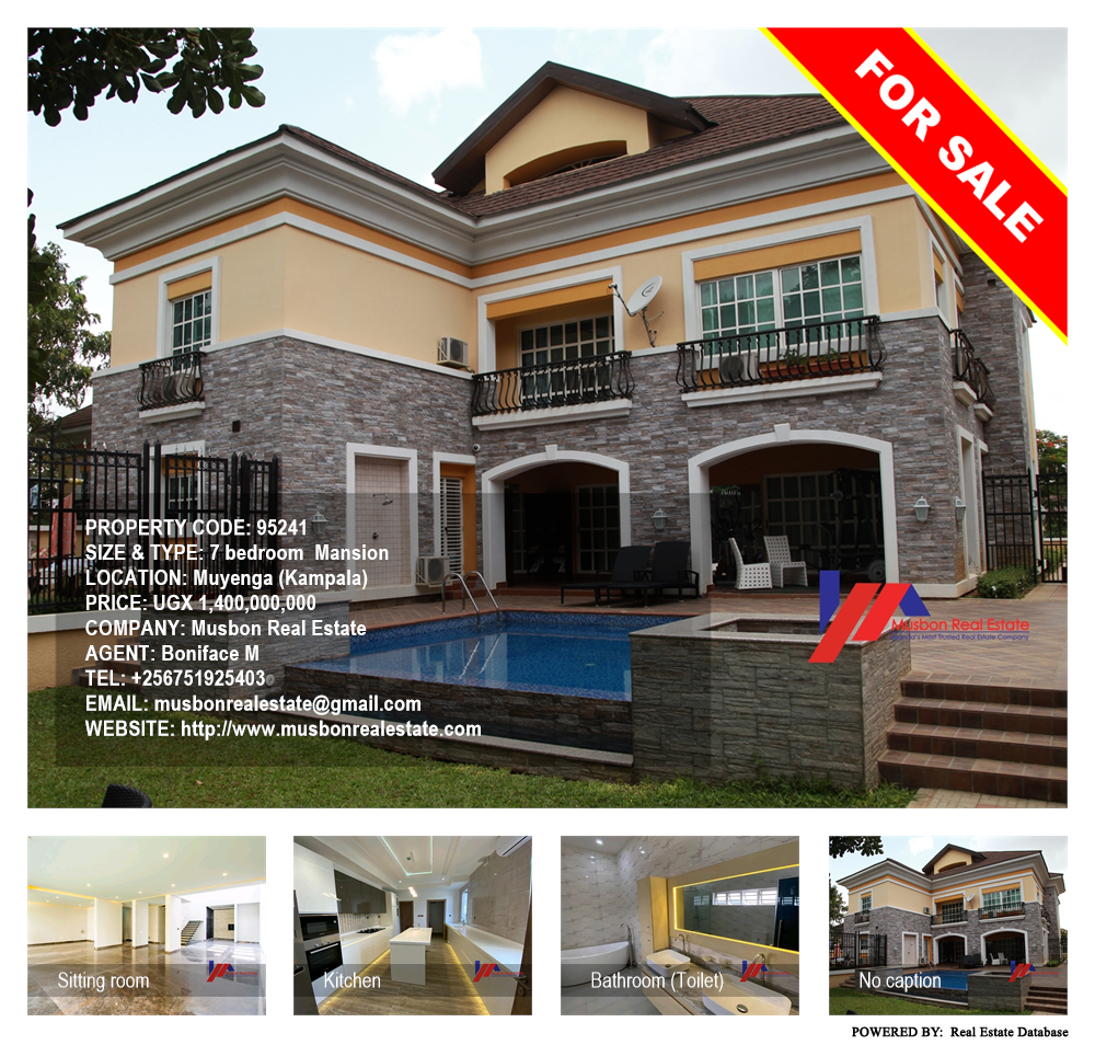 7 bedroom Mansion  for sale in Muyenga Kampala Uganda, code: 95241