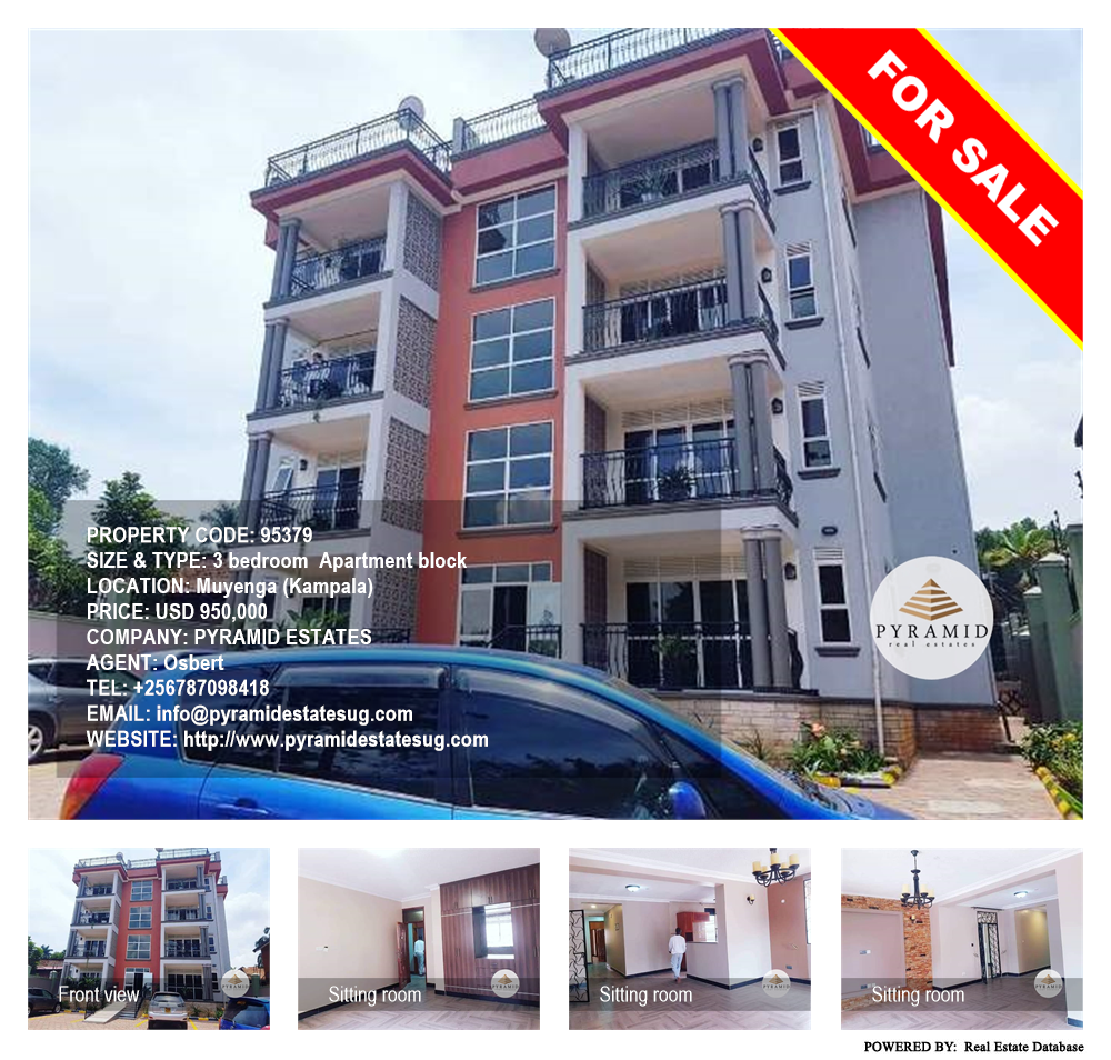 3 bedroom Apartment block  for sale in Muyenga Kampala Uganda, code: 95379