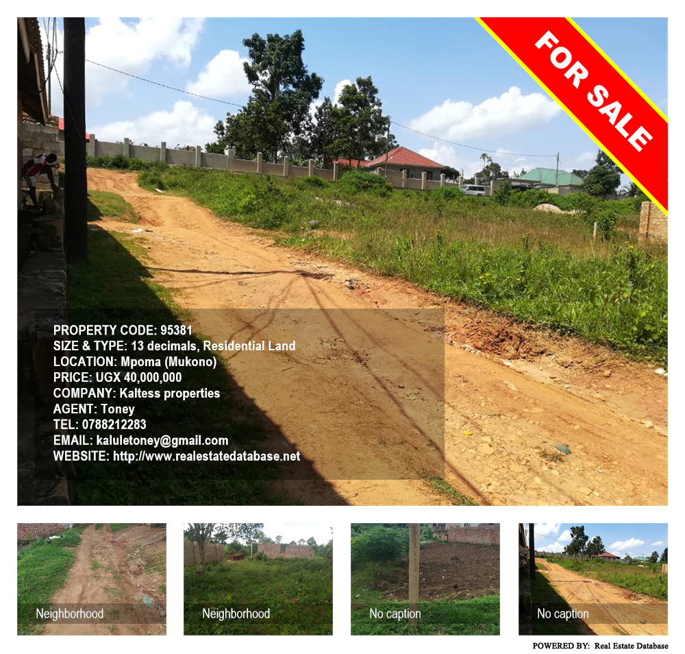 Residential Land  for sale in Mpoma Mukono Uganda, code: 95381