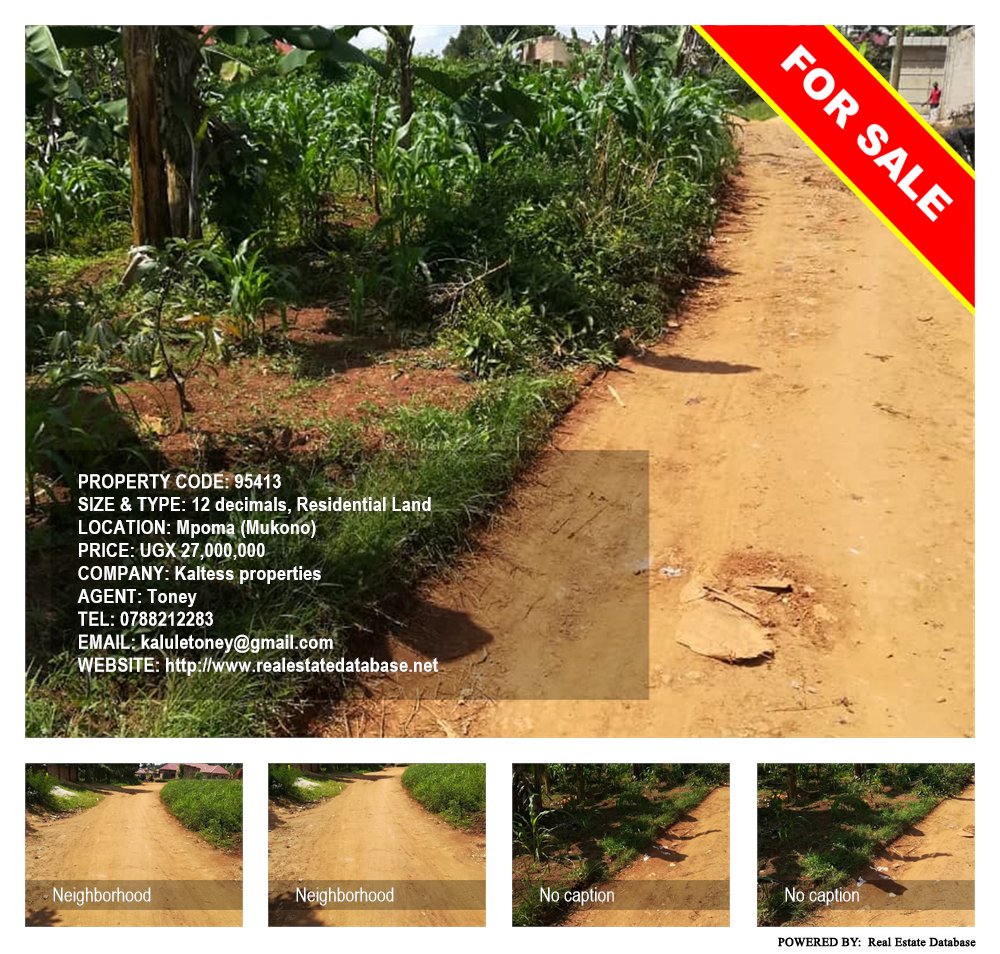 Residential Land  for sale in Mpoma Mukono Uganda, code: 95413