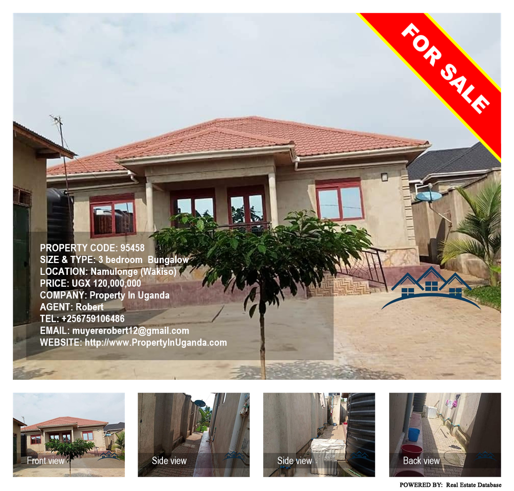 3 bedroom Bungalow  for sale in Namulonge Wakiso Uganda, code: 95458