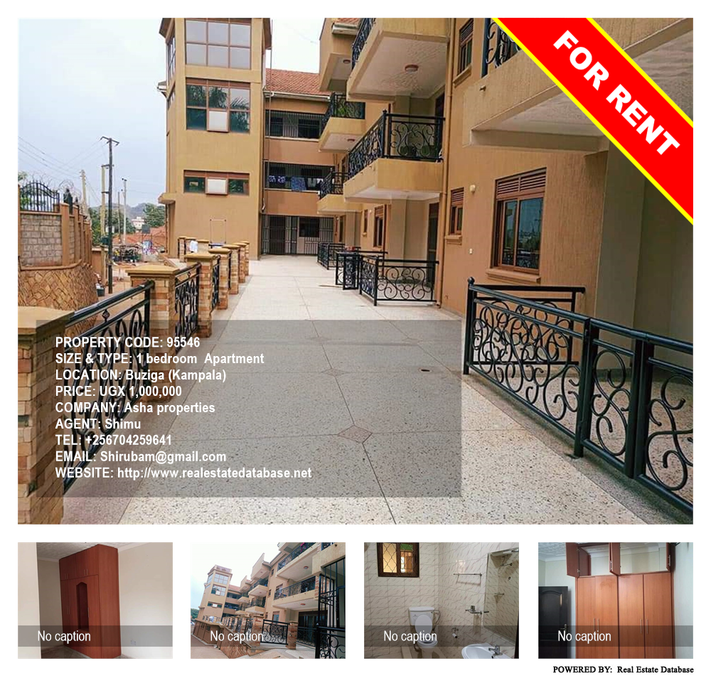 1 bedroom Apartment  for rent in Buziga Kampala Uganda, code: 95546