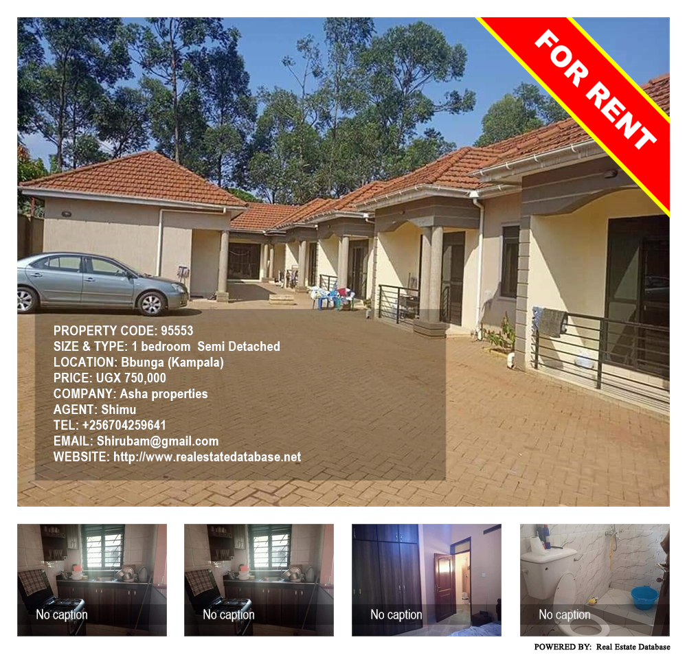 1 bedroom Semi Detached  for rent in Bbunga Kampala Uganda, code: 95553
