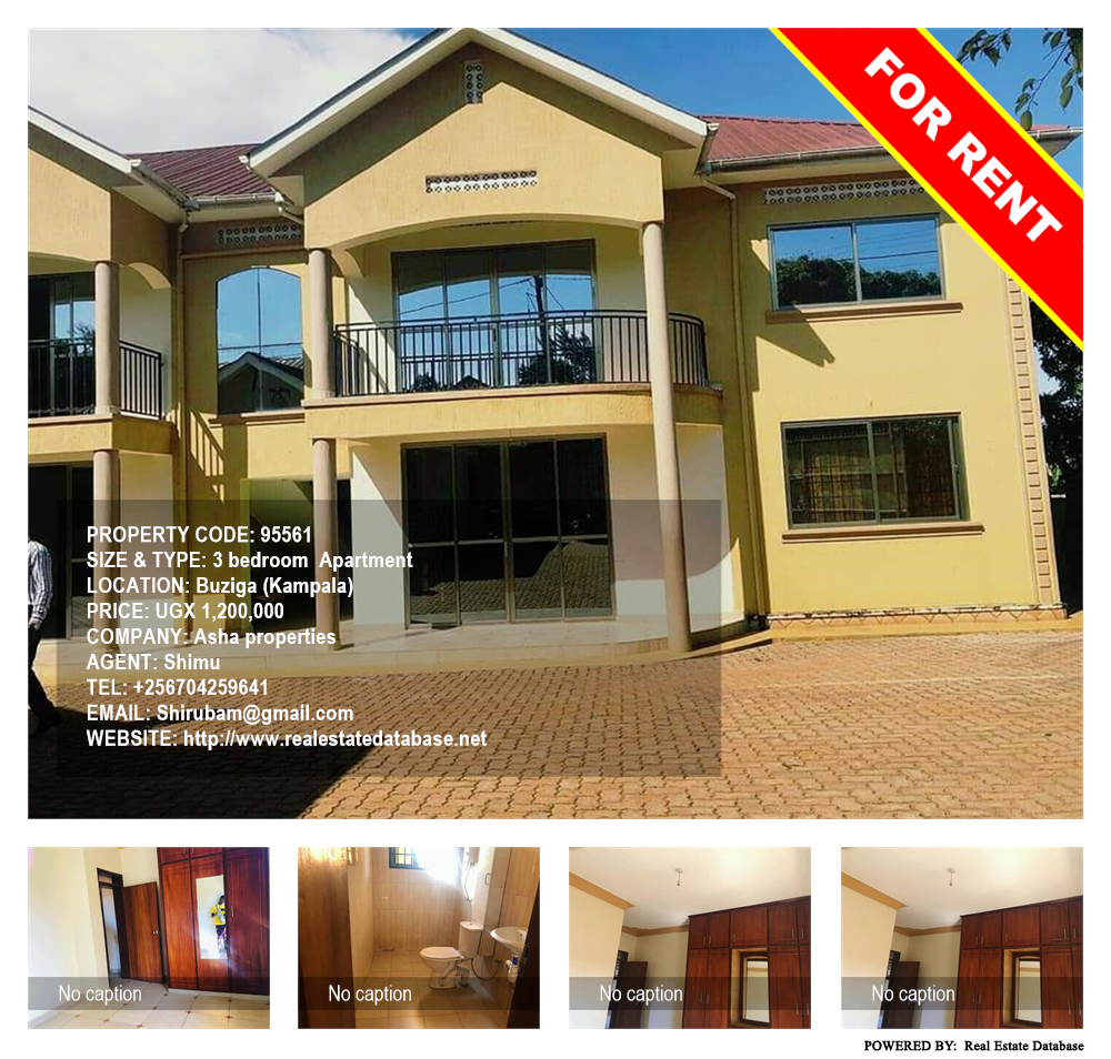 3 bedroom Apartment  for rent in Buziga Kampala Uganda, code: 95561