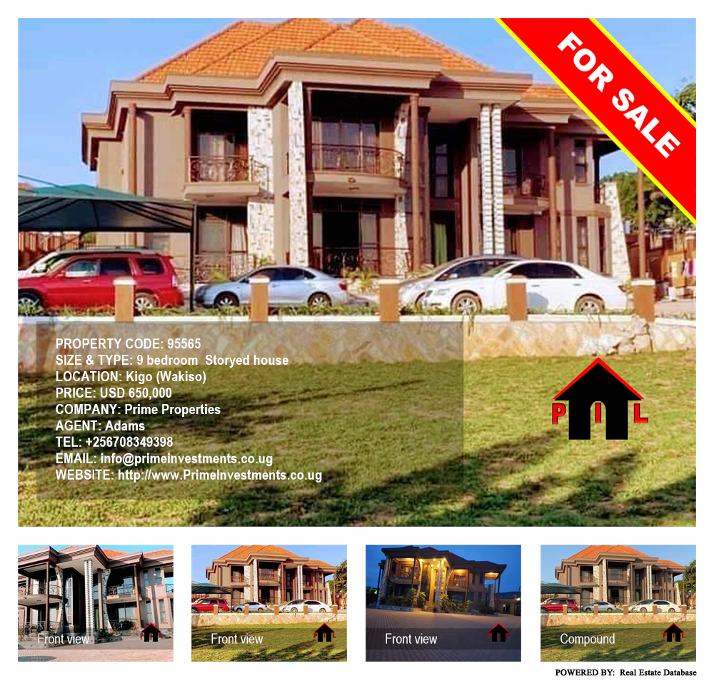 9 bedroom Storeyed house  for sale in Kigo Wakiso Uganda, code: 95565