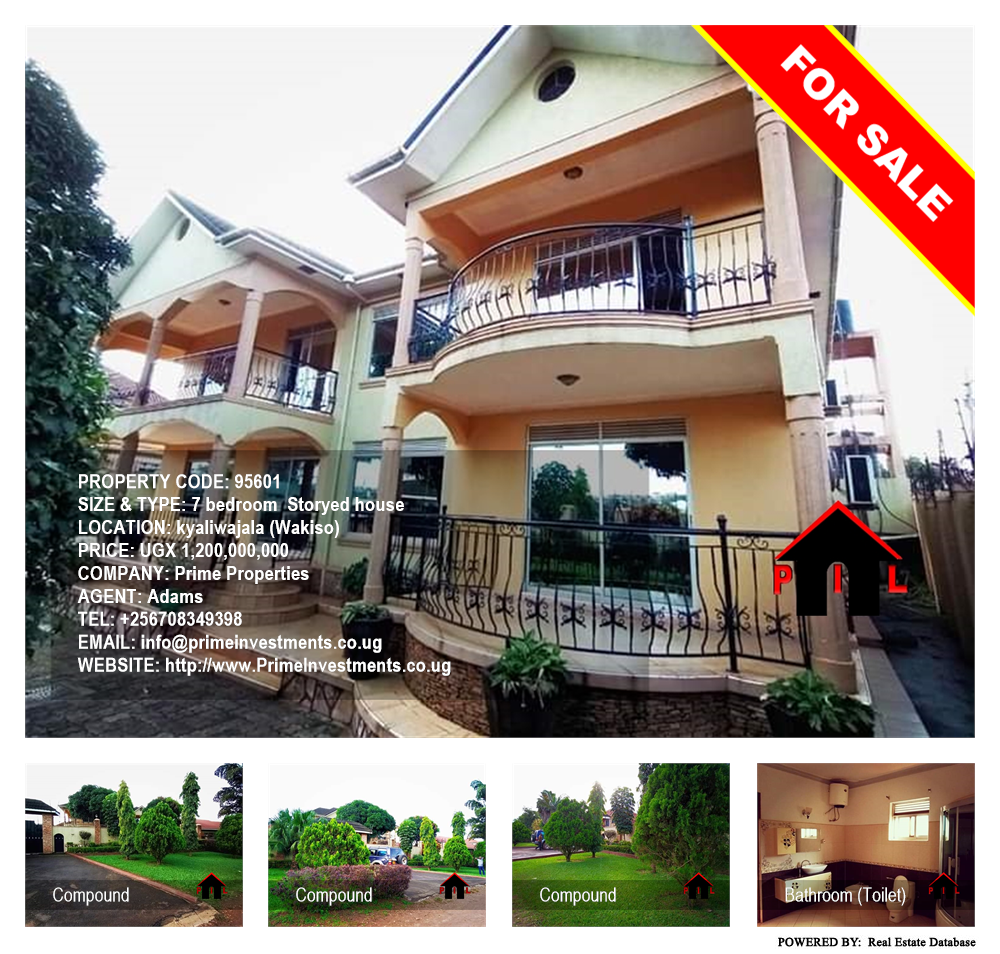 7 bedroom Storeyed house  for sale in Kyaliwajjala Wakiso Uganda, code: 95601