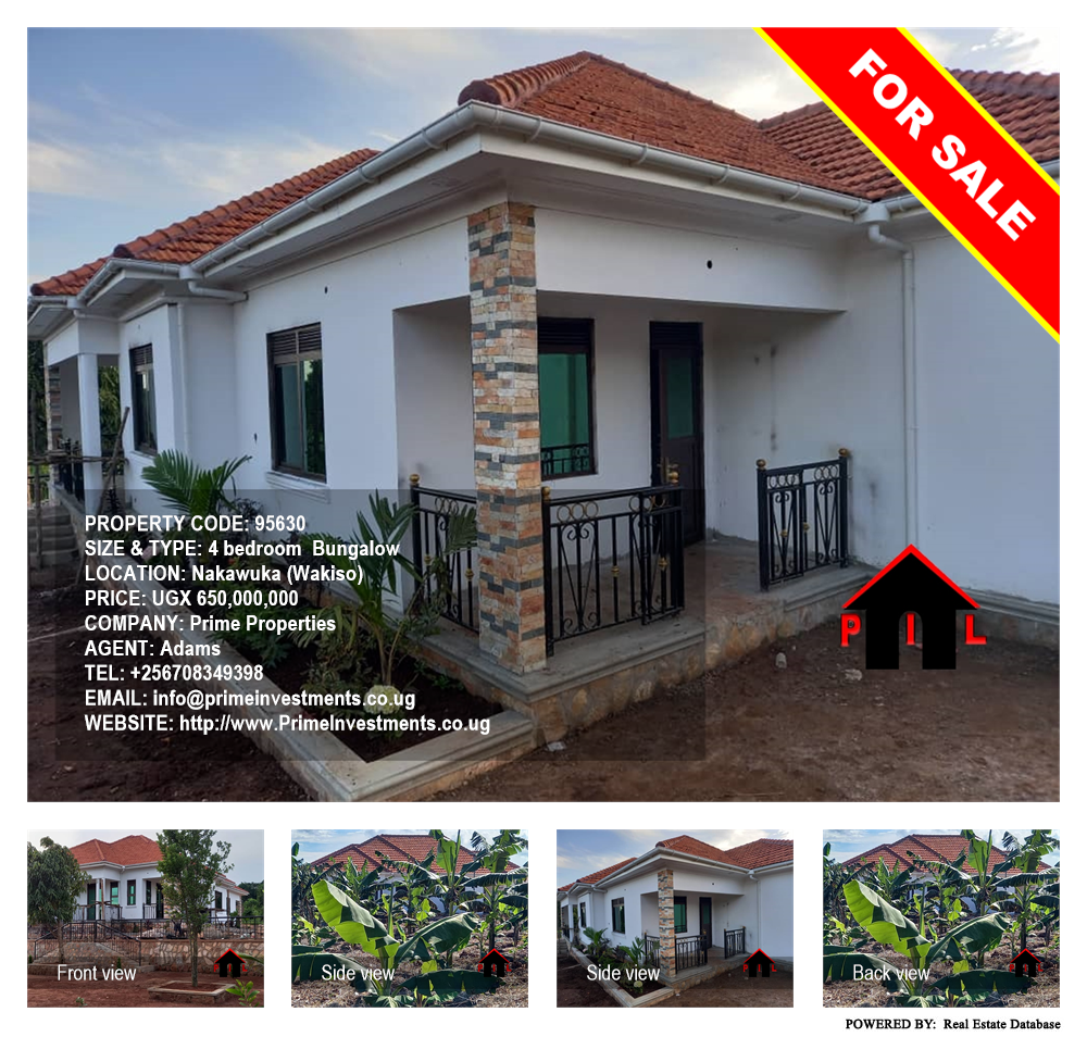 4 bedroom Bungalow  for sale in Nakawuka Wakiso Uganda, code: 95630