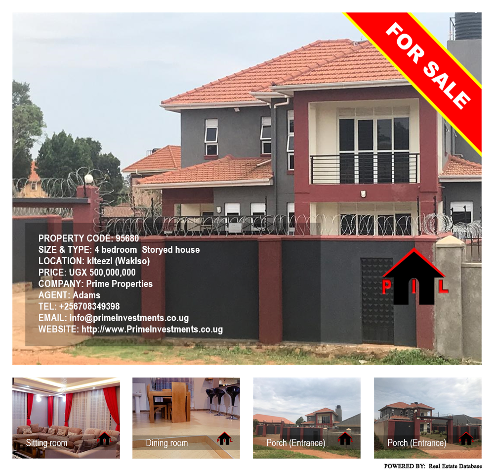 4 bedroom Storeyed house  for sale in Kiteezi Wakiso Uganda, code: 95680