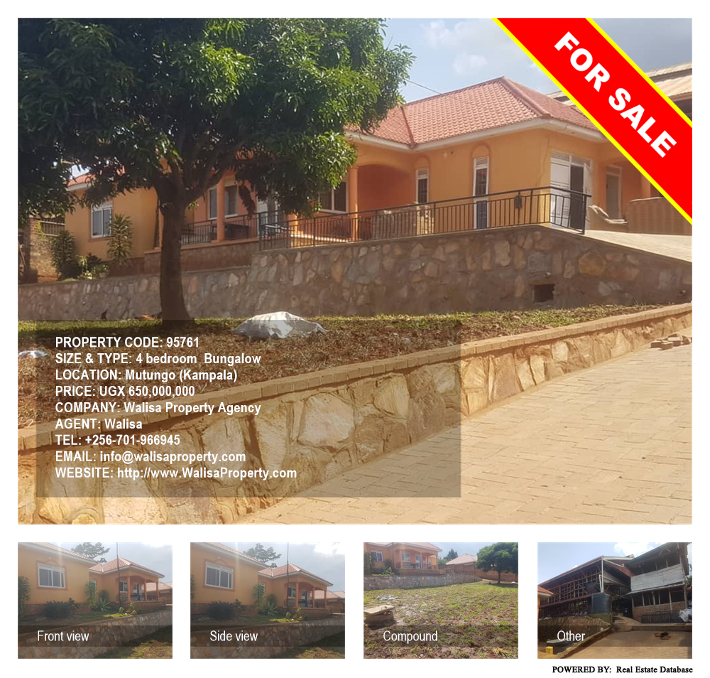 4 bedroom Bungalow  for sale in Mutungo Kampala Uganda, code: 95761