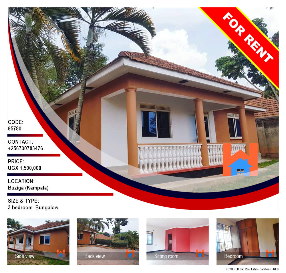3 bedroom Bungalow  for rent in Buziga Kampala Uganda, code: 95780
