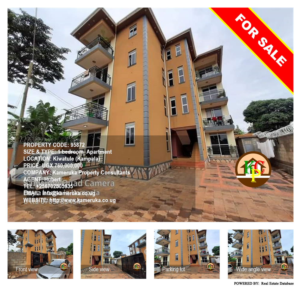 1 bedroom Apartment  for sale in Kiwaatule Kampala Uganda, code: 95872
