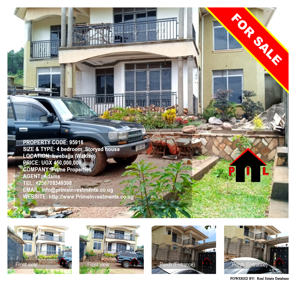 4 bedroom Storeyed house  for sale in Bwebajja Wakiso Uganda, code: 95916