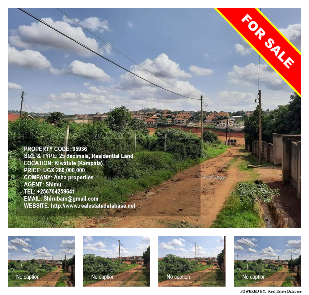 Residential Land  for sale in Kiwaatule Kampala Uganda, code: 95936