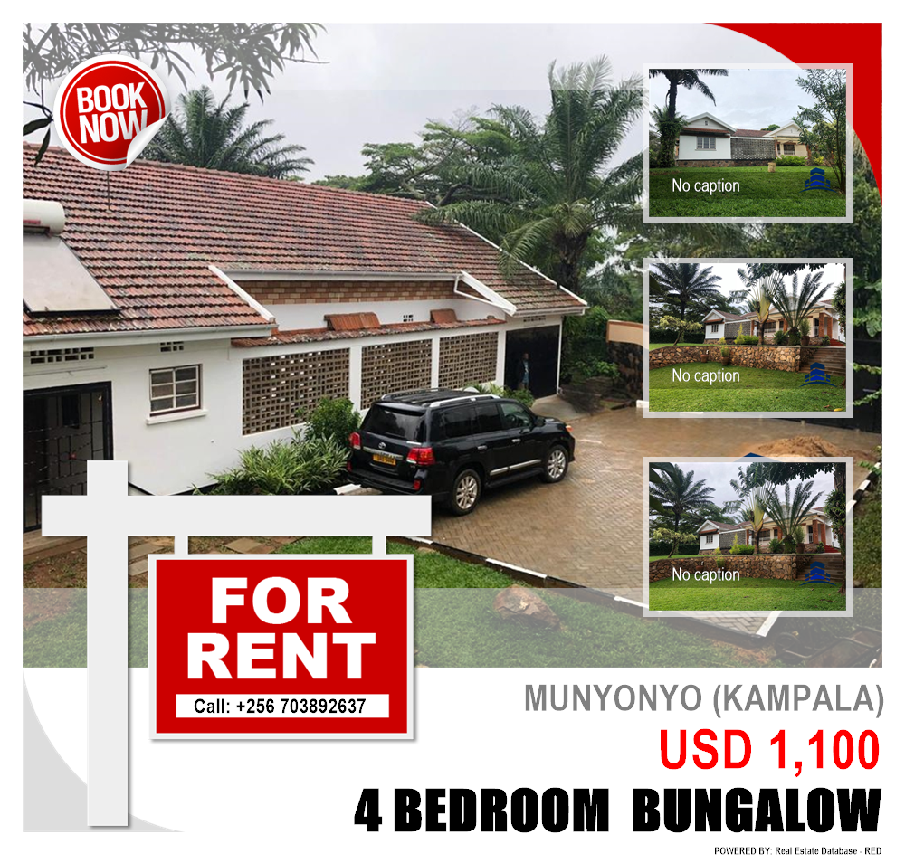 4 bedroom Bungalow  for rent in Munyonyo Kampala Uganda, code: 95964