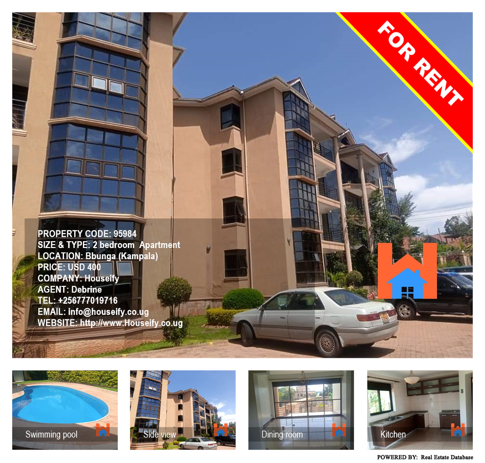 2 bedroom Apartment  for rent in Bbunga Kampala Uganda, code: 95984