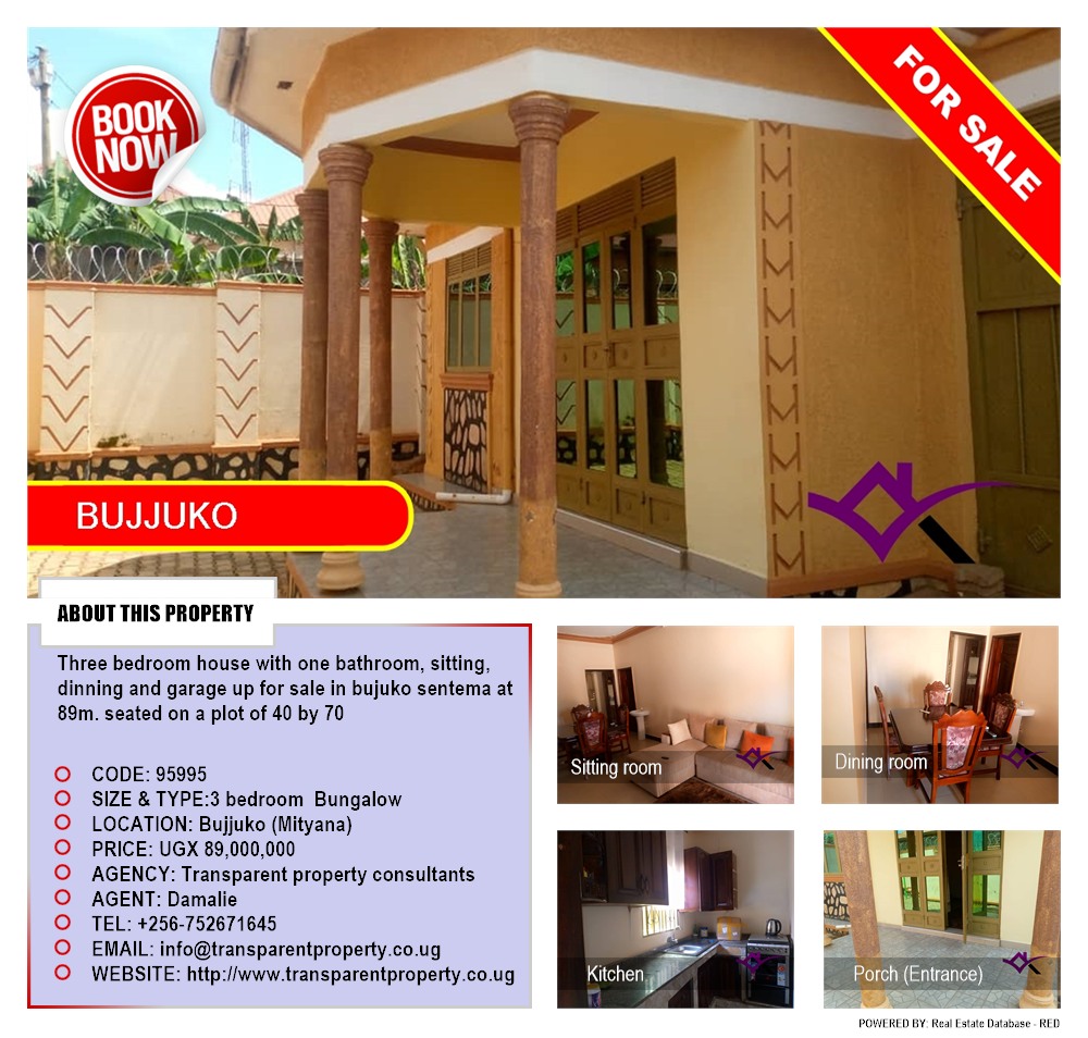 3 bedroom Bungalow  for sale in Bujuuko Mityana Uganda, code: 95995