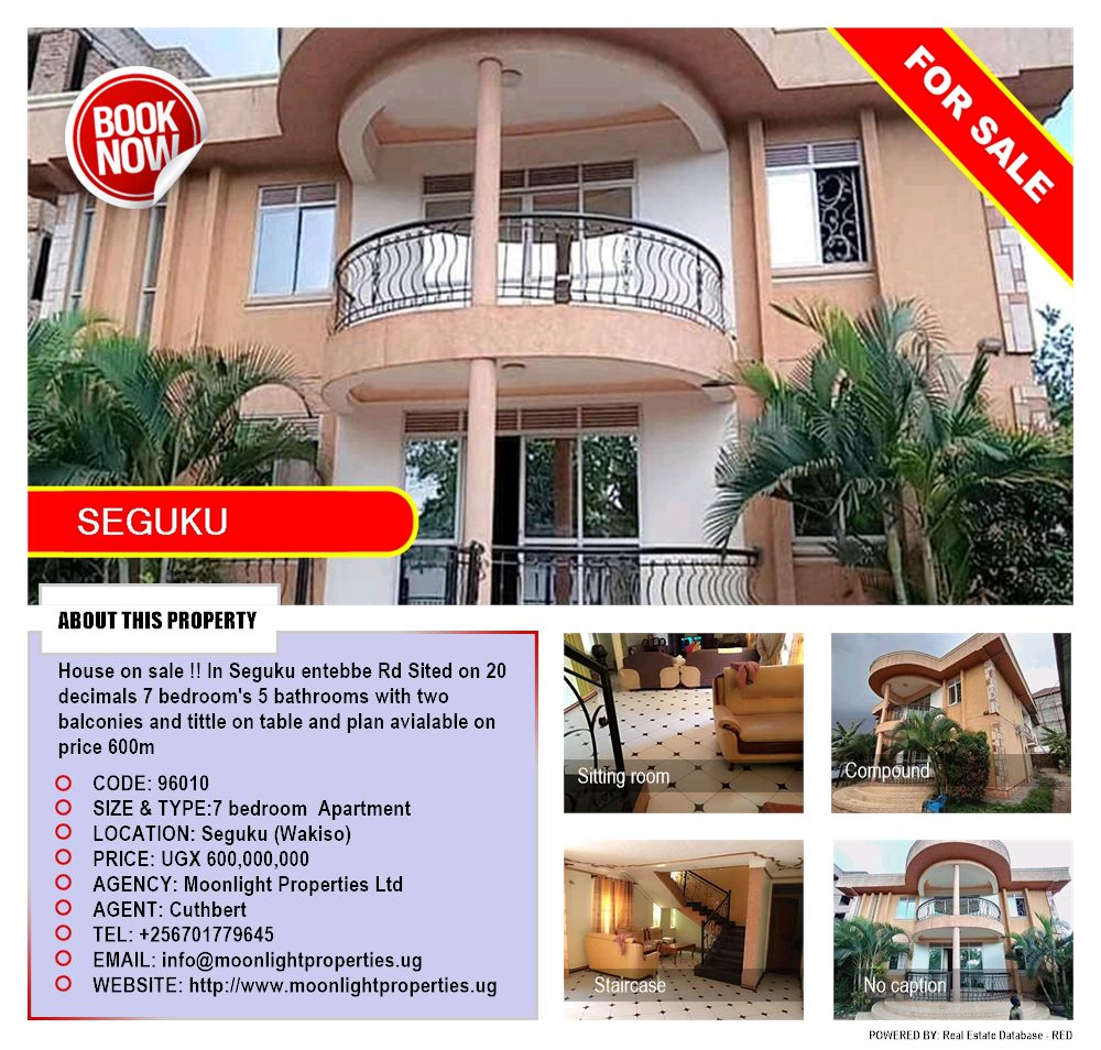 7 bedroom Apartment  for sale in Seguku Wakiso Uganda, code: 96010