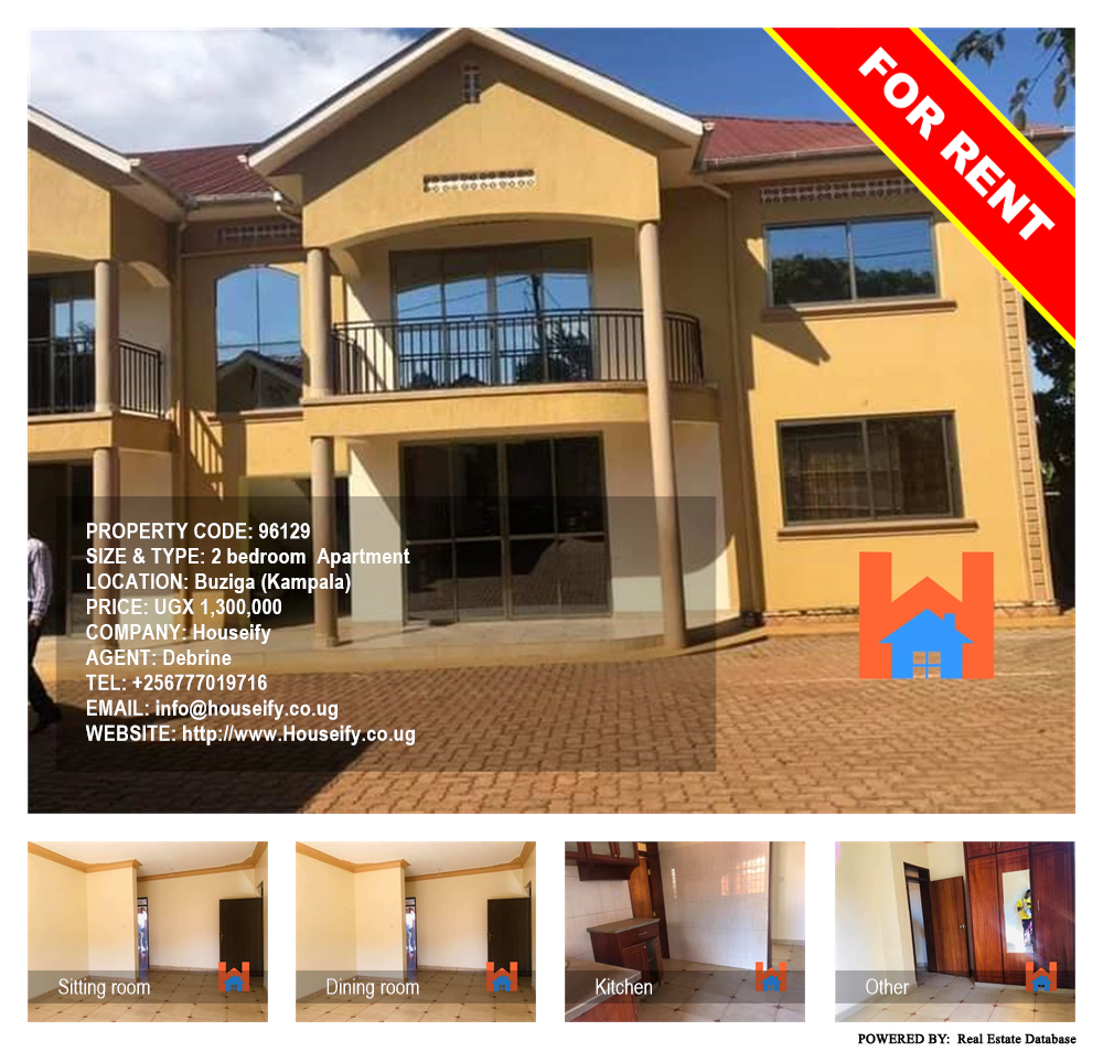 2 bedroom Apartment  for rent in Buziga Kampala Uganda, code: 96129