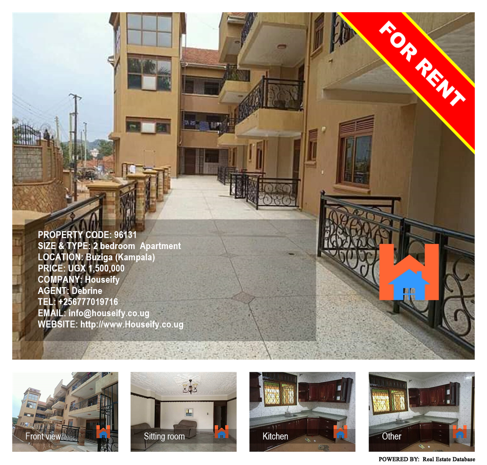 2 bedroom Apartment  for rent in Buziga Kampala Uganda, code: 96131