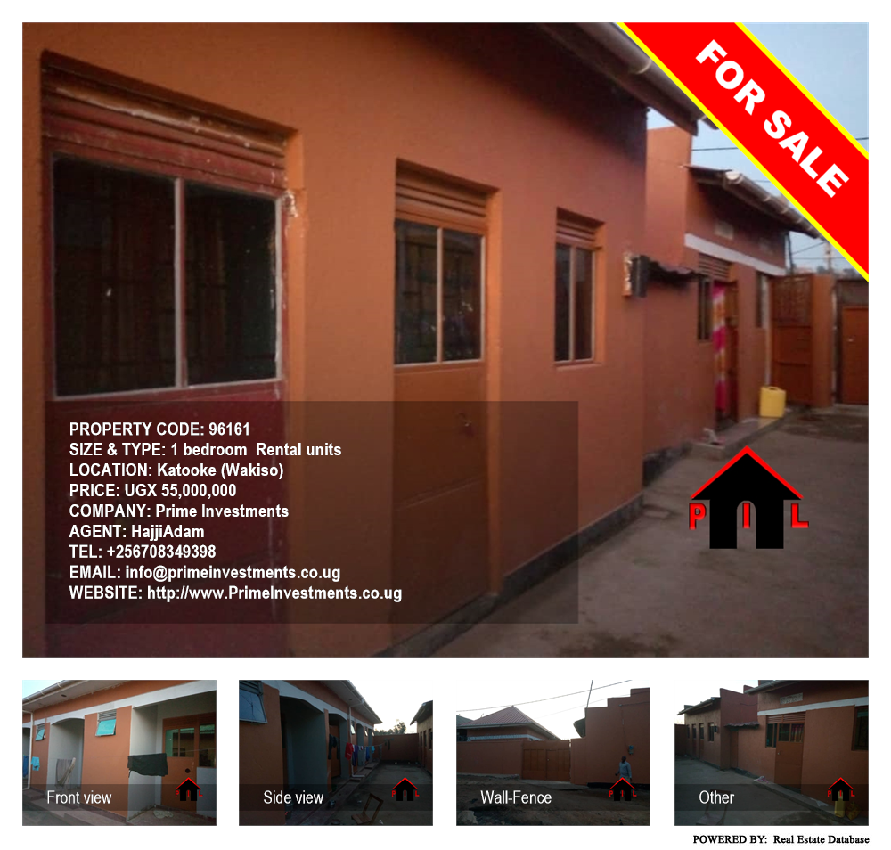 1 bedroom Rental units  for sale in Katooke Wakiso Uganda, code: 96161