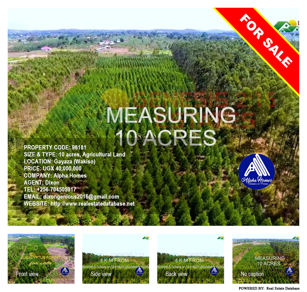 Agricultural Land  for sale in Gayaza Wakiso Uganda, code: 96181