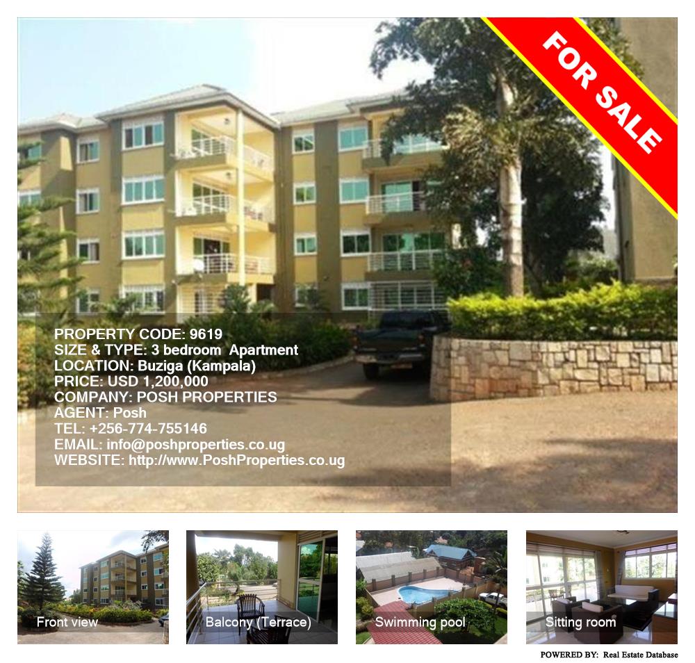 3 bedroom Apartment  for sale in Buziga Kampala Uganda, code: 9619