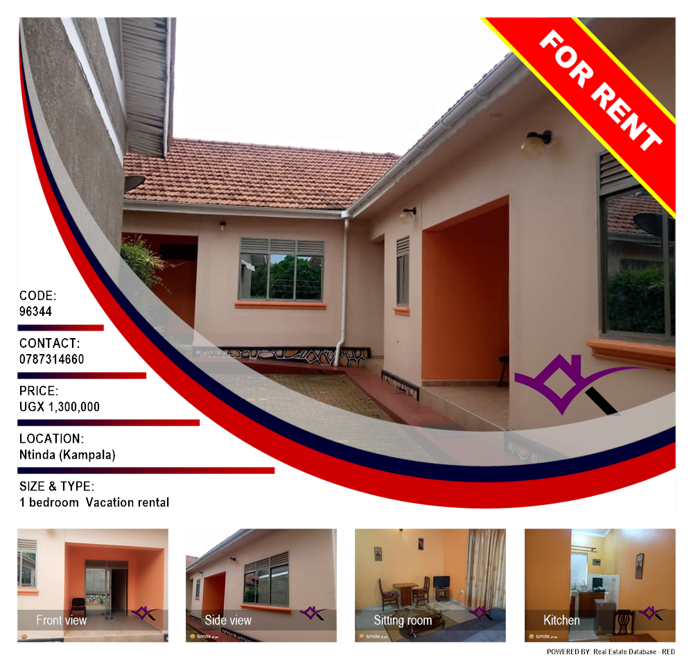 1 bedroom Vacation rental  for rent in Ntinda Kampala Uganda, code: 96344