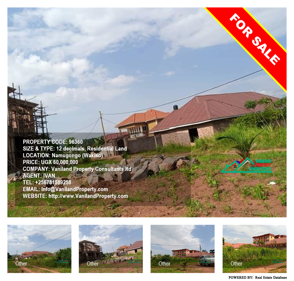 Residential Land  for sale in Namugongo Wakiso Uganda, code: 96360