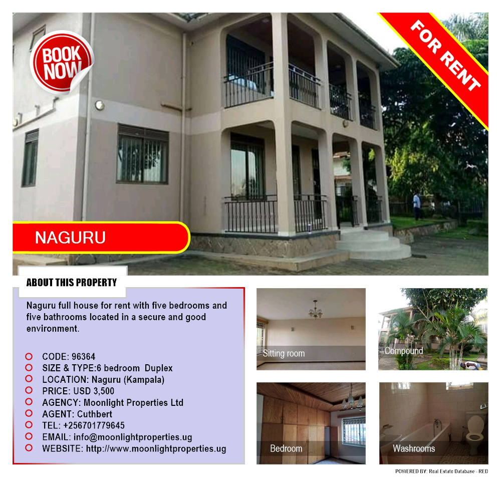 6 bedroom Duplex  for rent in Naguru Kampala Uganda, code: 96364