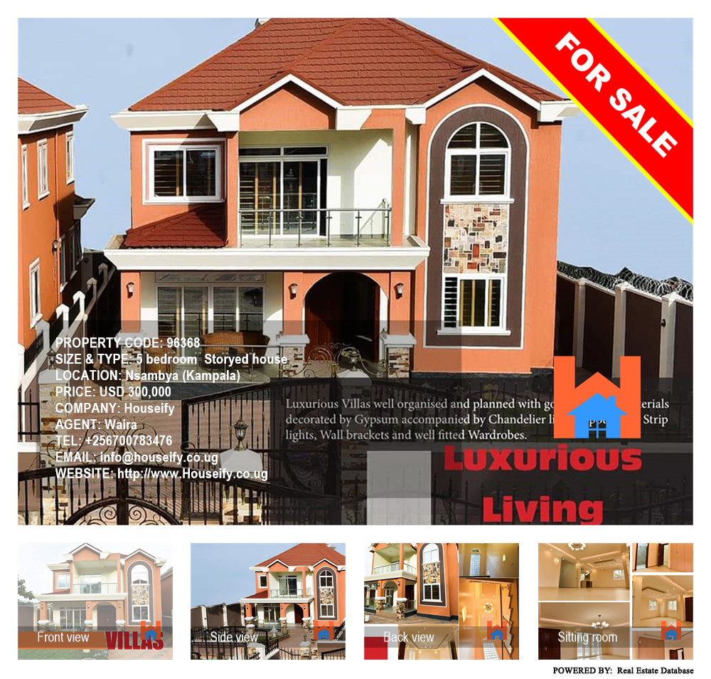 5 bedroom Storeyed house  for sale in Nsambya Kampala Uganda, code: 96368