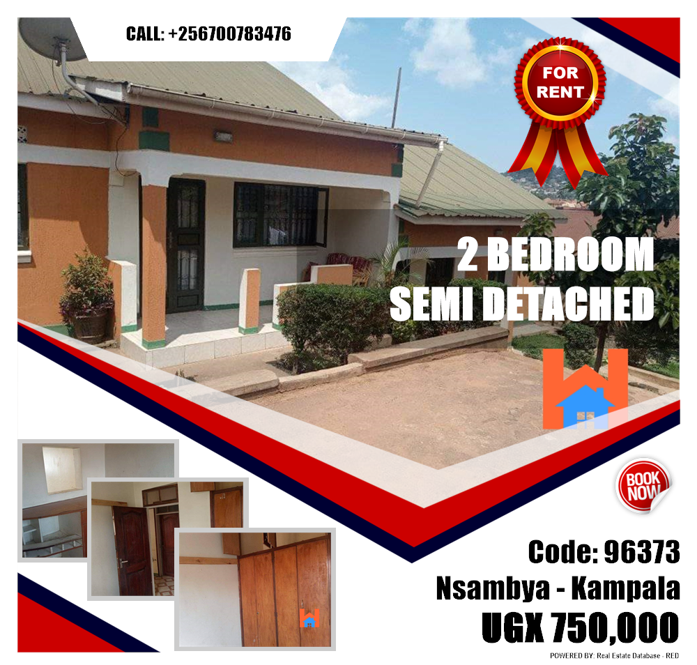 2 bedroom Semi Detached  for rent in Nsambya Kampala Uganda, code: 96373