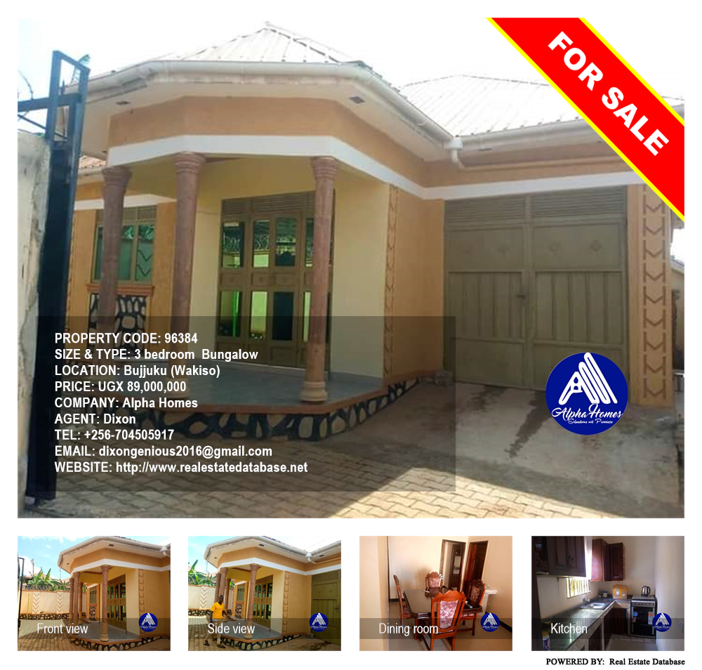 3 bedroom Bungalow  for sale in Bujuuko Wakiso Uganda, code: 96384