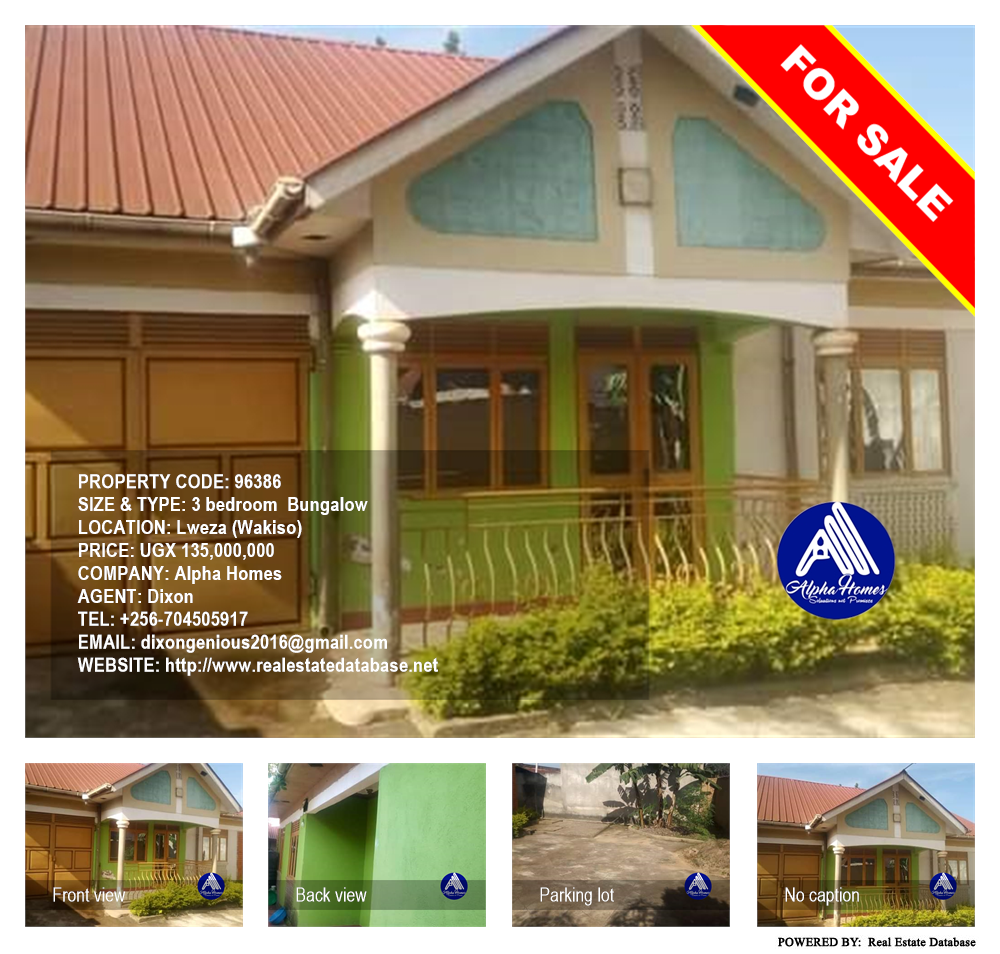 3 bedroom Bungalow  for sale in Lweza Wakiso Uganda, code: 96386