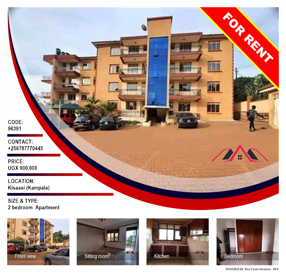 2 bedroom Apartment  for rent in Kisaasi Kampala Uganda, code: 96391