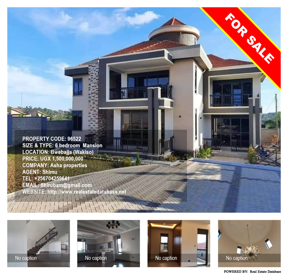 6 bedroom Mansion  for sale in Bwebajja Wakiso Uganda, code: 96522