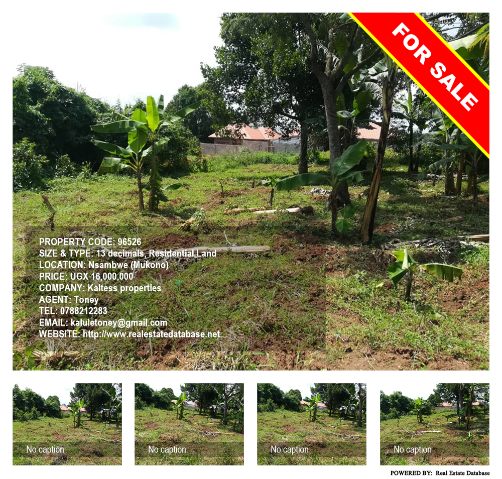 Residential Land  for sale in Nsambwe Mukono Uganda, code: 96526