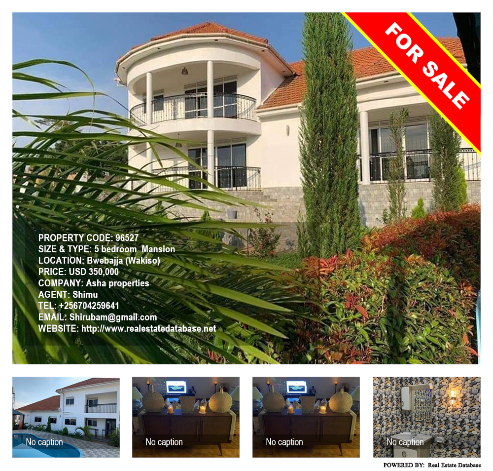 5 bedroom Mansion  for sale in Bwebajja Wakiso Uganda, code: 96527