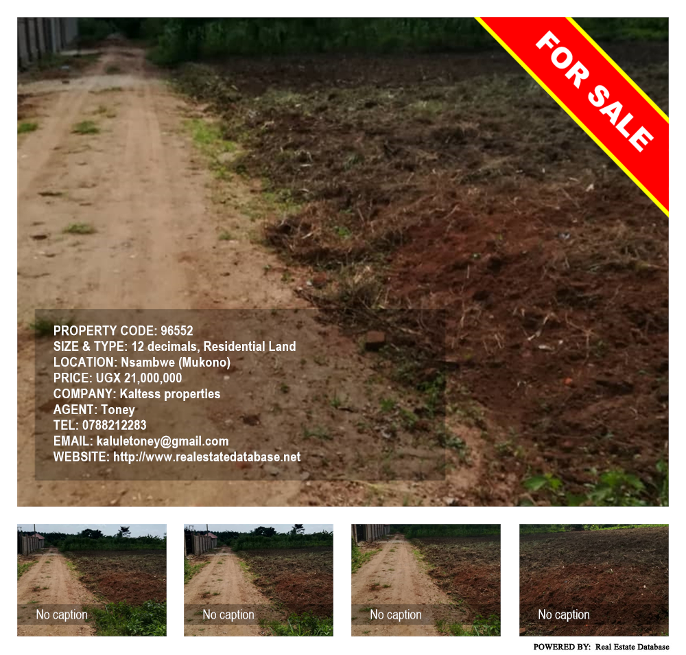Residential Land  for sale in Nsambwe Mukono Uganda, code: 96552