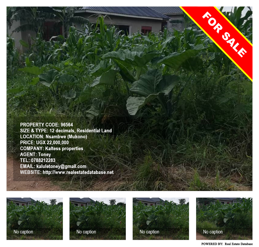 Residential Land  for sale in Nsambwe Mukono Uganda, code: 96564
