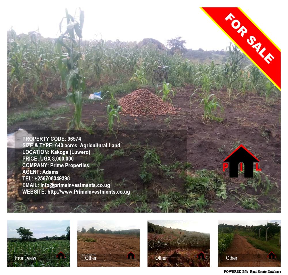 Agricultural Land  for sale in Kakooge Luweero Uganda, code: 96574