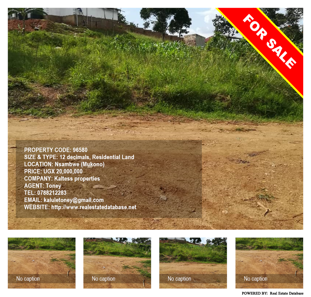Residential Land  for sale in Nsambwe Mukono Uganda, code: 96580