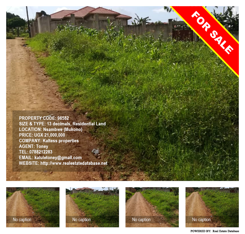 Residential Land  for sale in Nsambwe Mukono Uganda, code: 96582