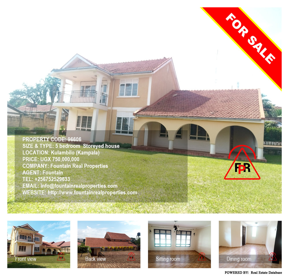 5 bedroom Storeyed house  for sale in Kulambilo Kampala Uganda, code: 96606