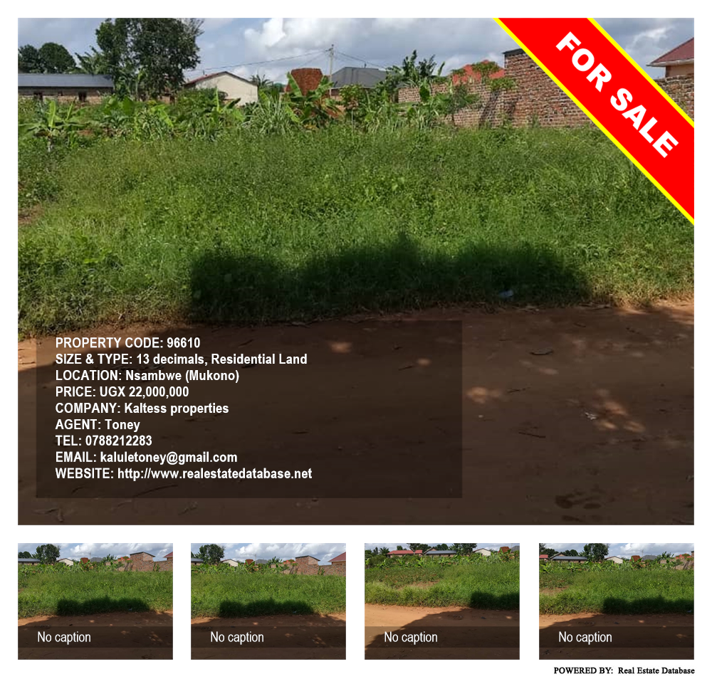 Residential Land  for sale in Nsambwe Mukono Uganda, code: 96610