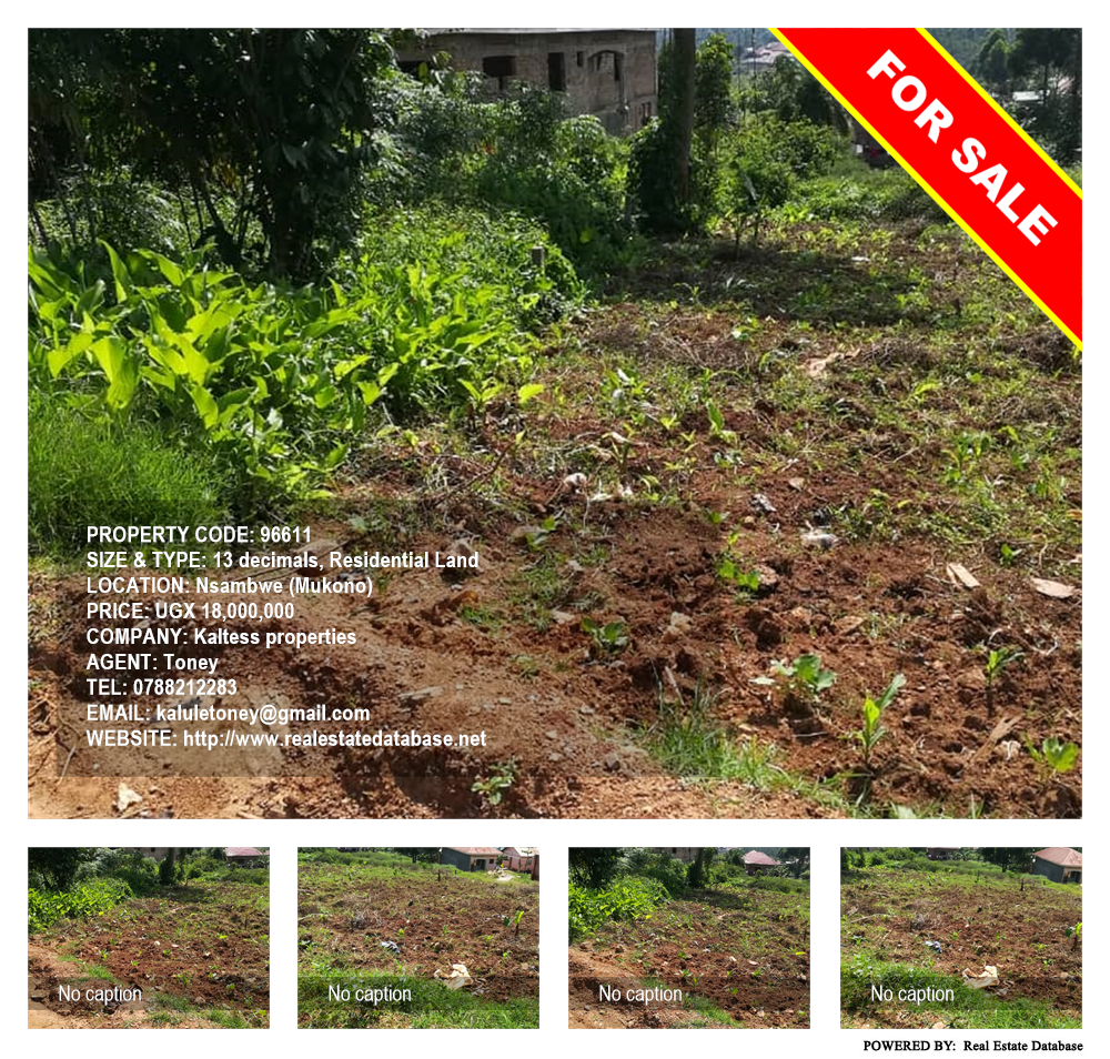 Residential Land  for sale in Nsambwe Mukono Uganda, code: 96611