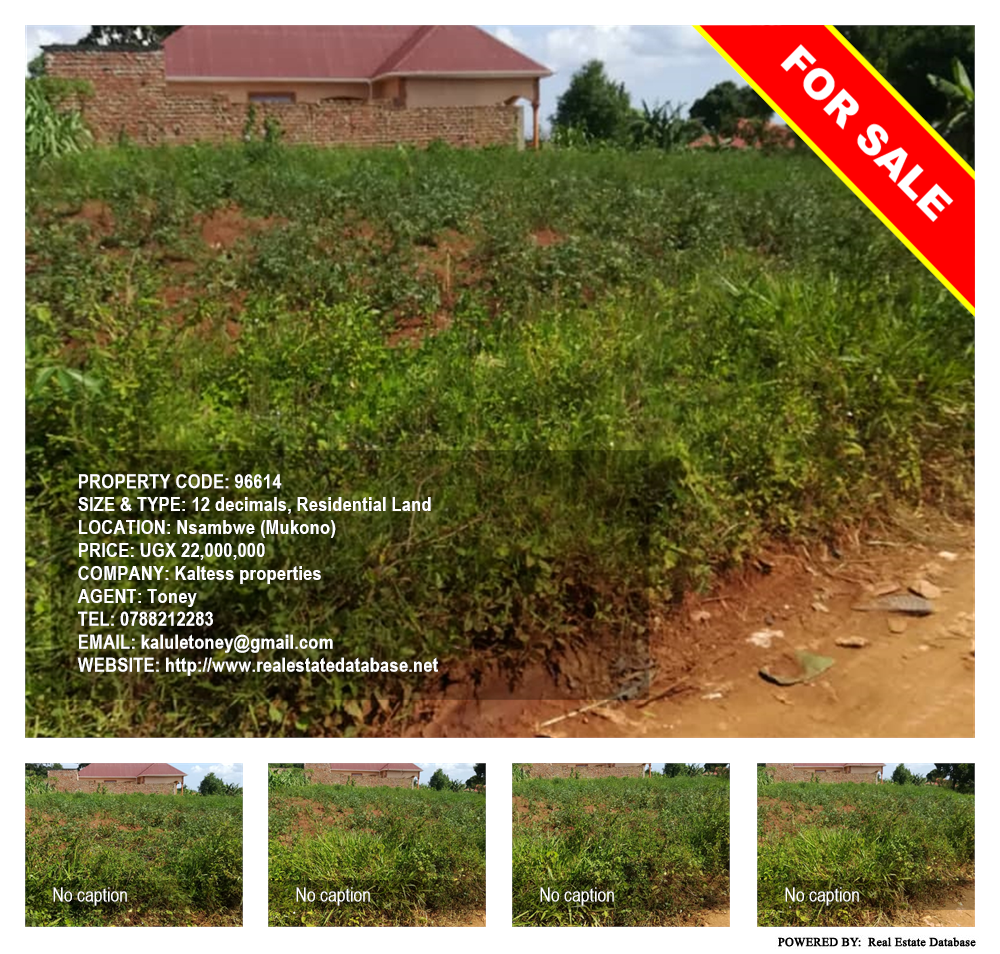 Residential Land  for sale in Nsambwe Mukono Uganda, code: 96614