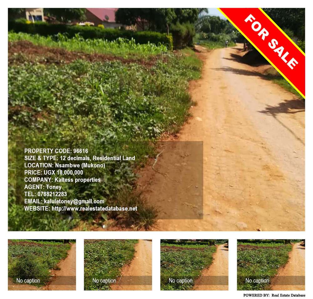 Residential Land  for sale in Nsambwe Mukono Uganda, code: 96616