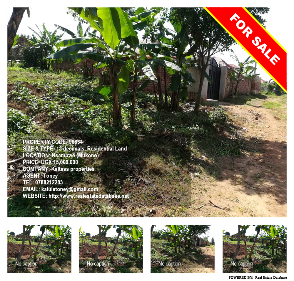 Residential Land  for sale in Nsambwe Mukono Uganda, code: 96634